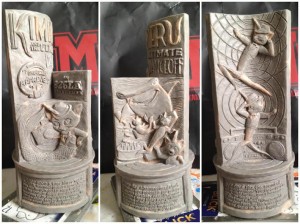 This is the next-to-finished trophy. The the castings will be made of resin with a gold surface.